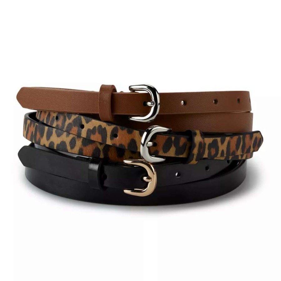 Accessories * | Women'S Nine West 3 For 1 Belt Set