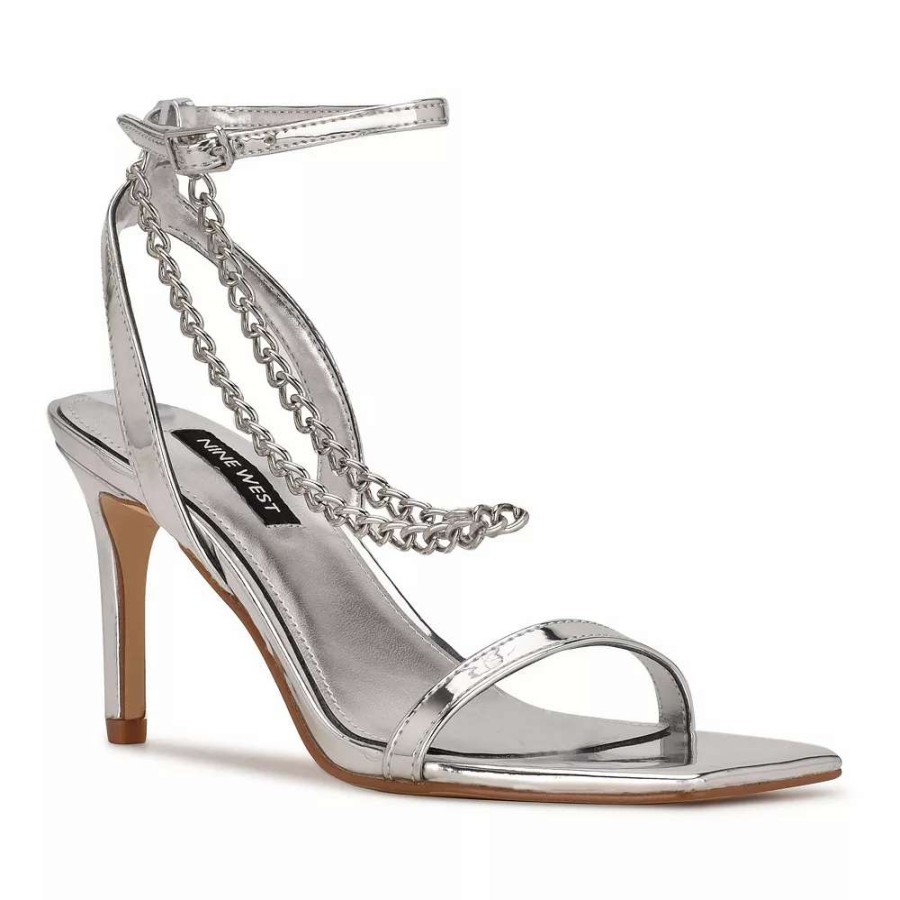 Shoes * | Nine West Tallo Women'S Dress Sandals Silver