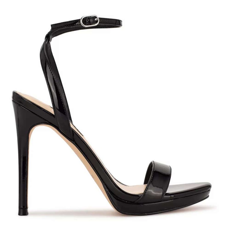 Shoes * | Nine West Loola Women'S High Heel Sandals Black Patent