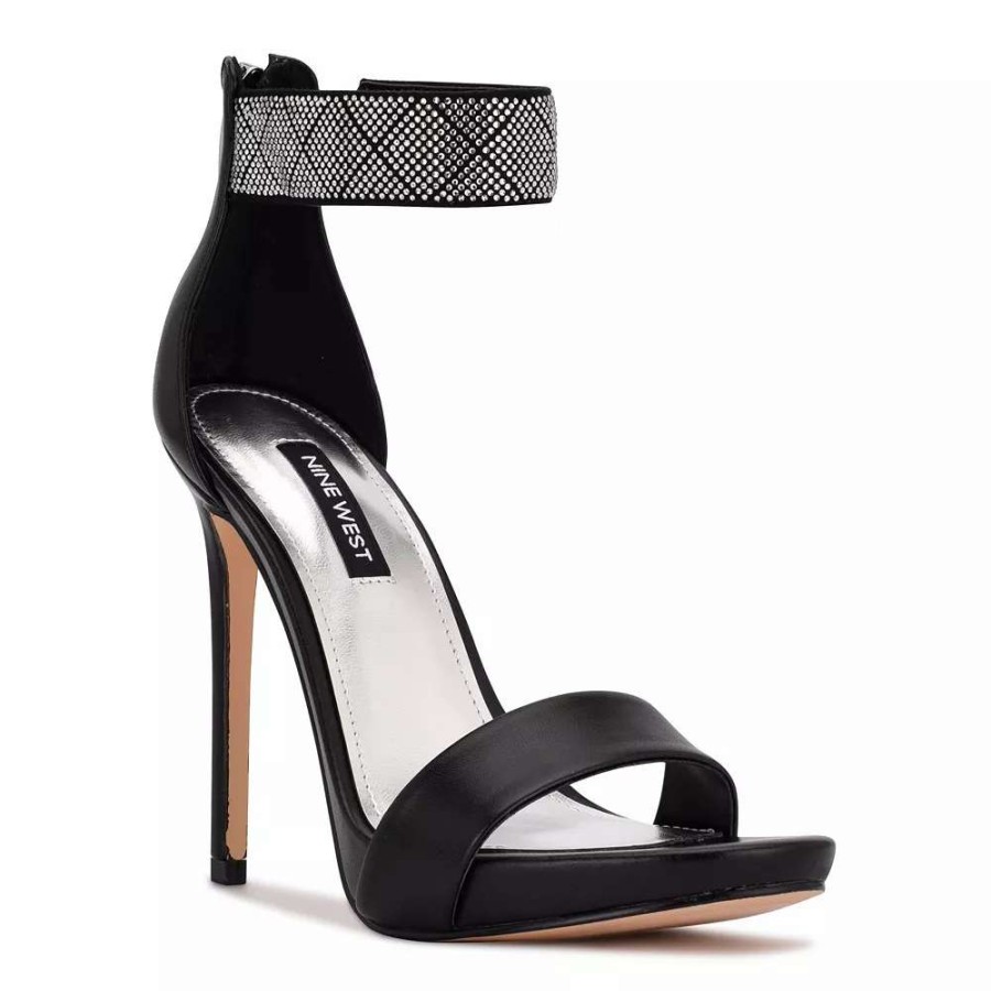 Shoes * | Nine West Utell Women'S Rhinestone High Heel Dress Sandals