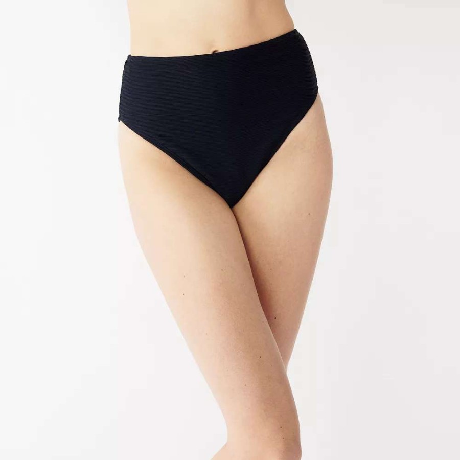 Clothing * | Women'S Nine West High-Waist Swim Bottoms