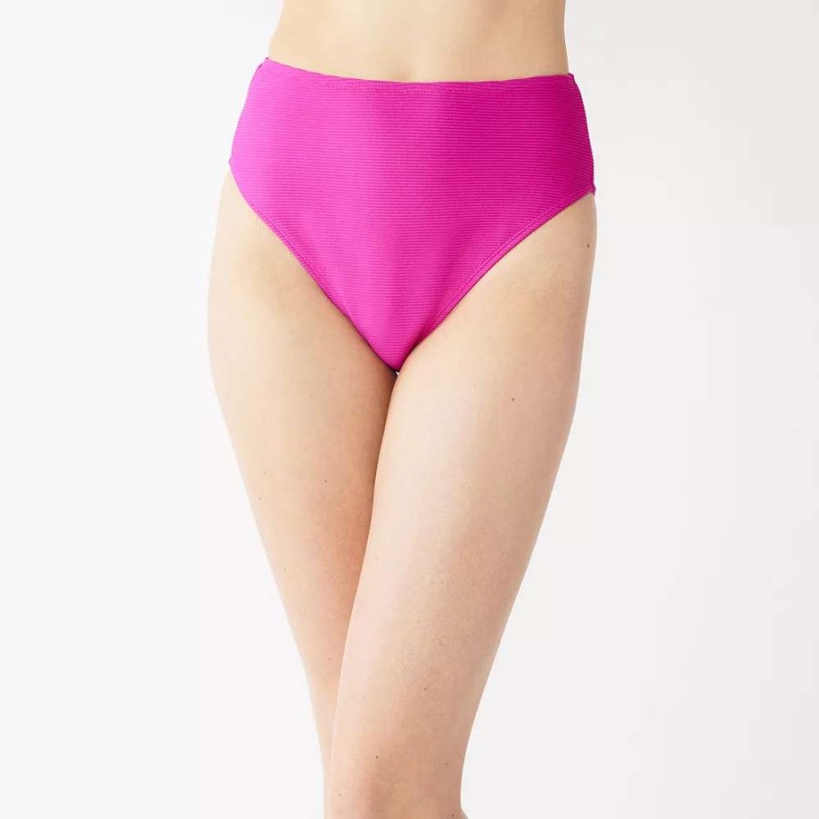 Clothing * | Women'S Nine West High-Waist Swim Bottoms