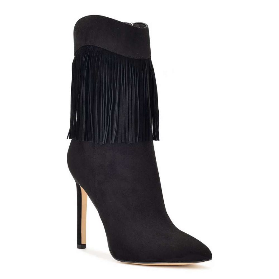 Shoes * | Nine West Tries Women'S Fringe Ankle Boots