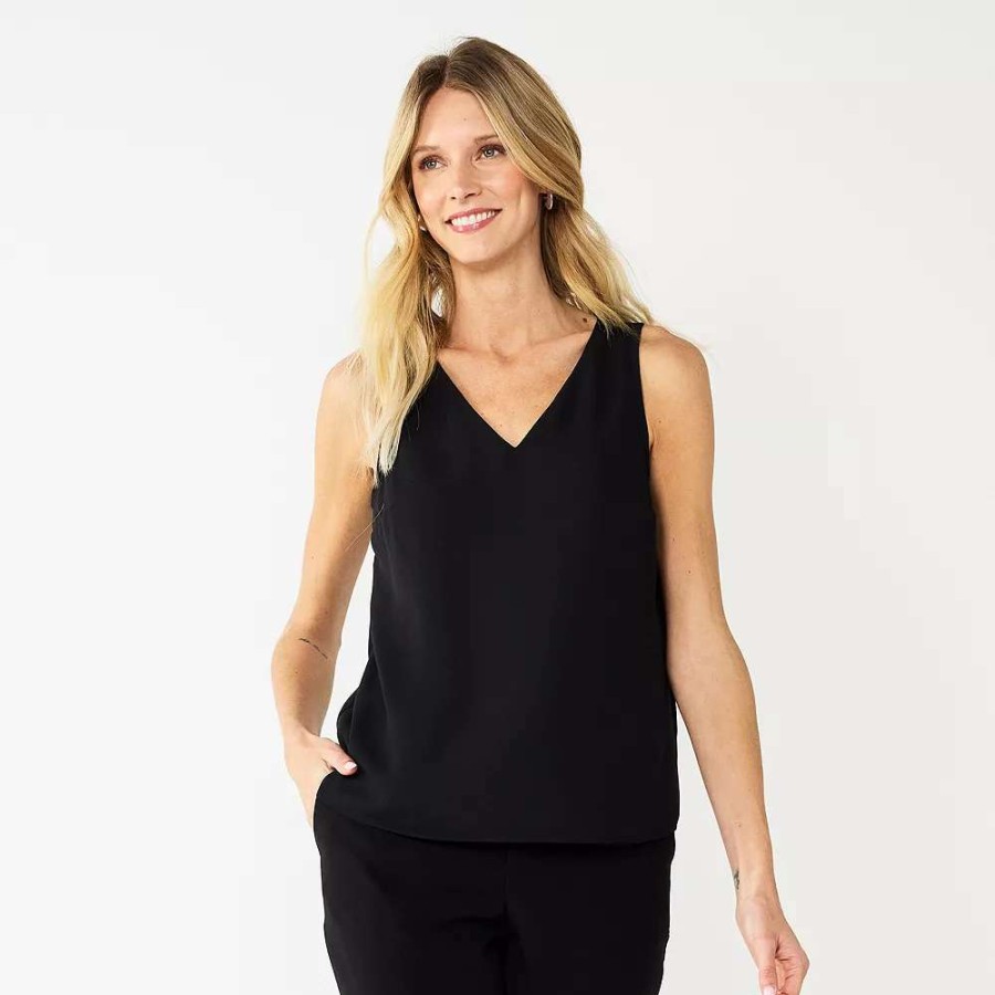 Clothing * | Petite Nine West V-Neck Tank