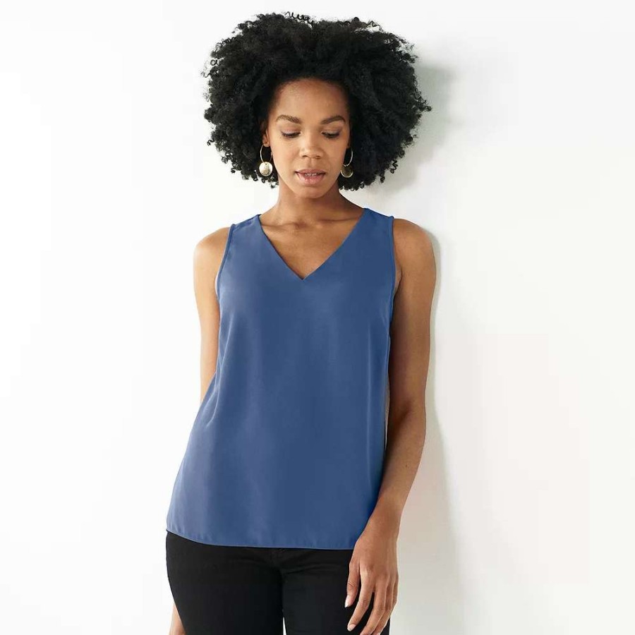 Clothing * | Petite Nine West V-Neck Tank