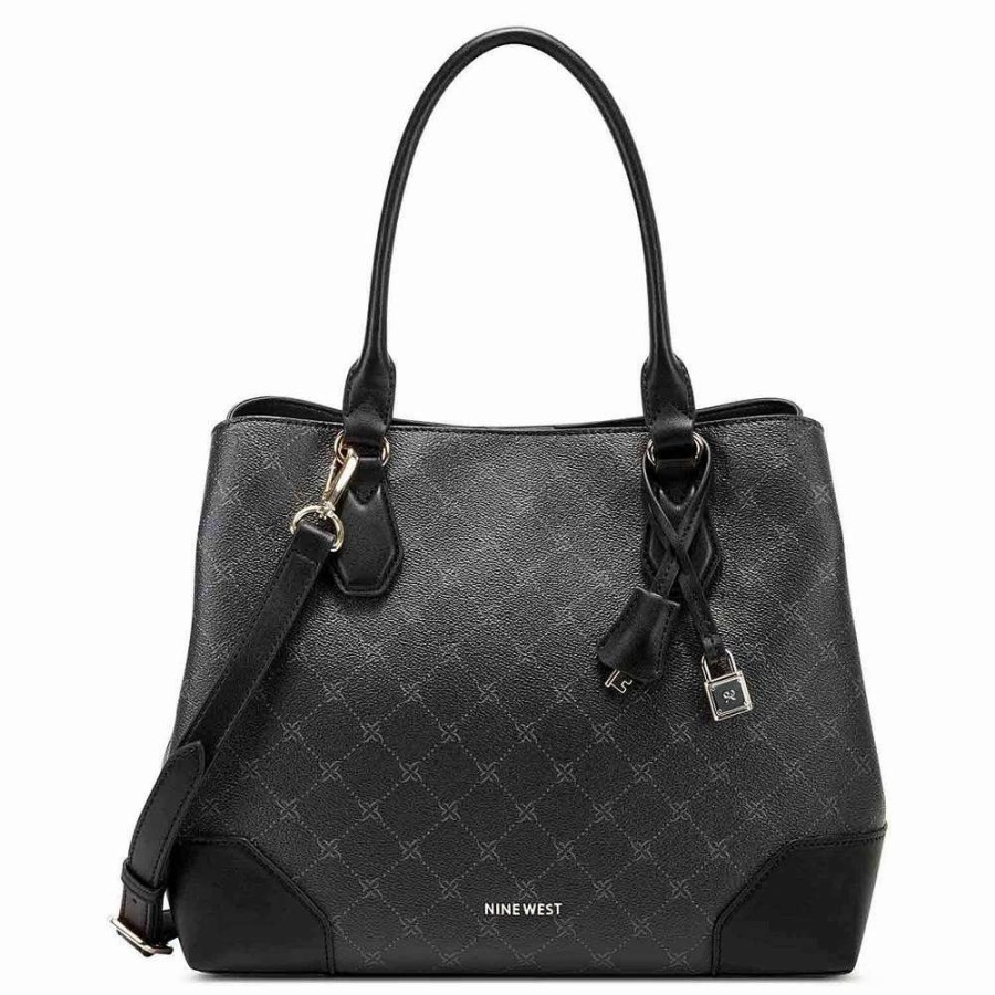 Accessories * | Nine West Brooklyn Jet Set Carryall Satchel Bag