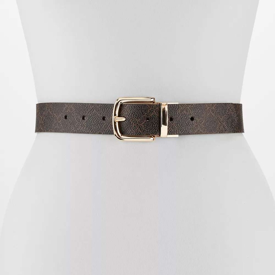 Accessories * | Nine West 9W Logo Women'S Reversible Belt