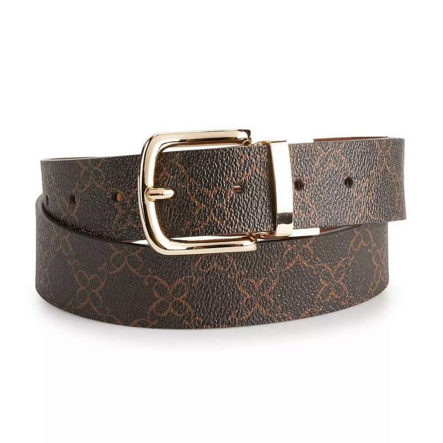 Accessories * | Nine West 9W Logo Women'S Reversible Belt