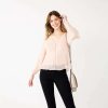 Clothing * | Women'S Nine West Long Sleeve V-Neck Button Front Blouse