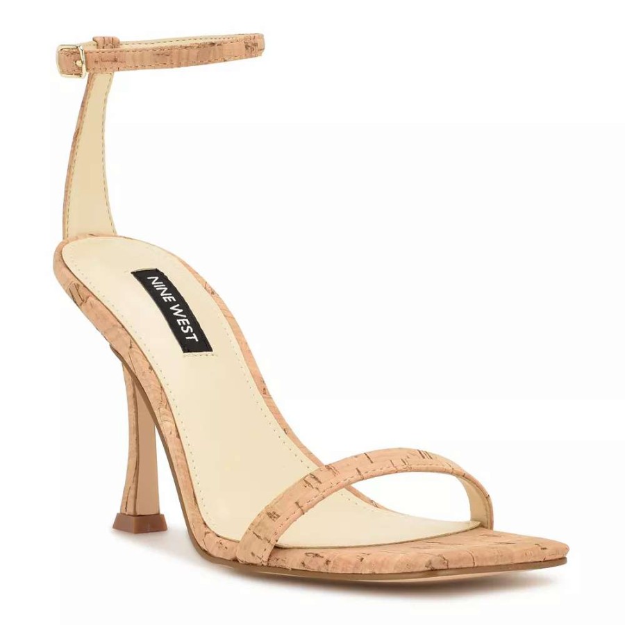 Shoes * | Nine West Yess Women'S Leather Heeled Sandals