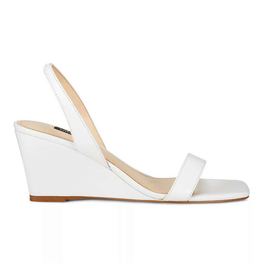 Shoes * | Nine West Kalia Women'S Wedge Sandals White