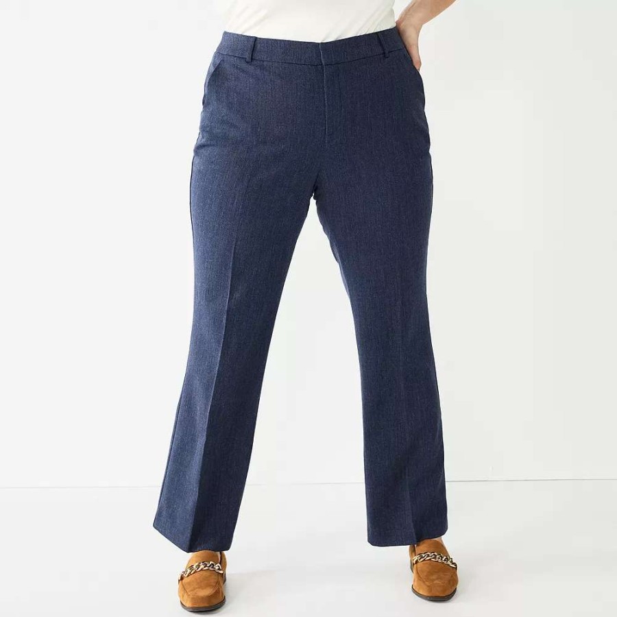 Clothing * | Plus Size Nine West Magic Waist Barely Bootcut Pants