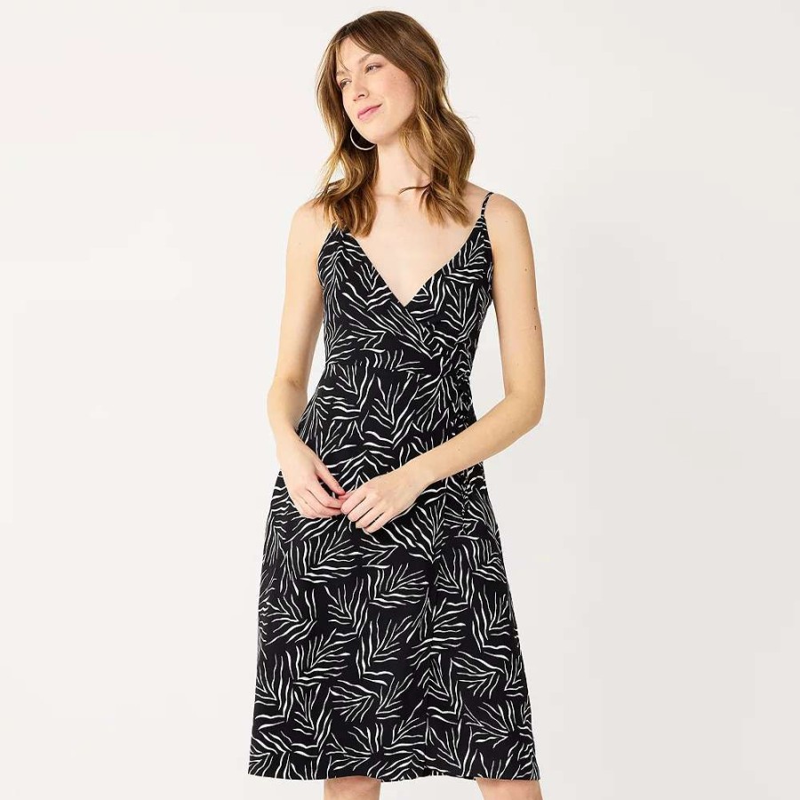 Clothing * | Women'S Nine West Strappy Wrap Midi Dress