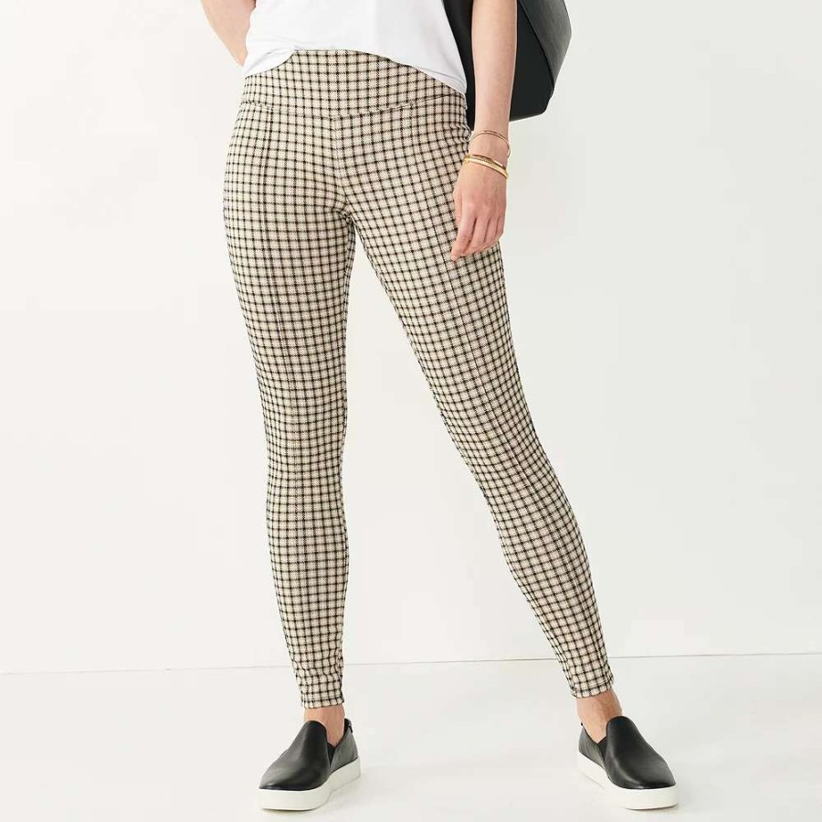 Clothing * | Petite Nine West Seamed Tummy Control Ponte Leggings