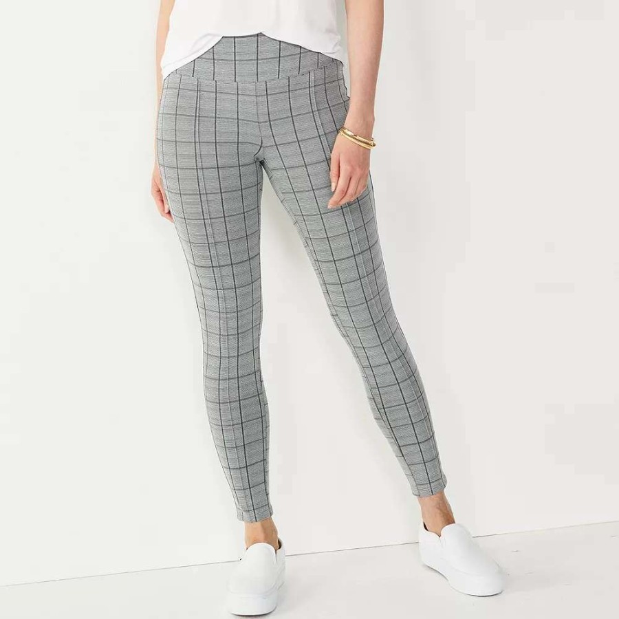 Clothing * | Petite Nine West Seamed Tummy Control Ponte Leggings