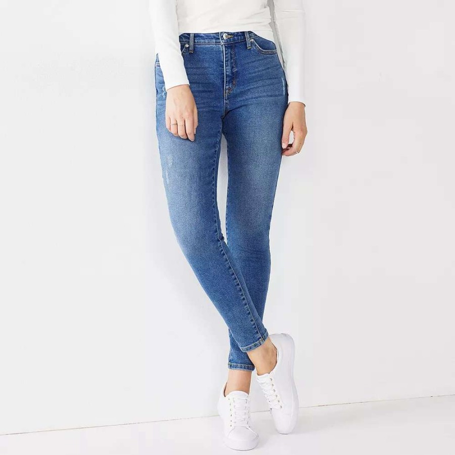 Clothing * | Women'S Nine West Curvy Fit High-Waist Skinny Jeans