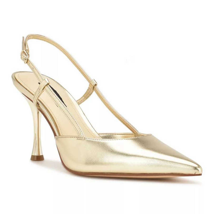 Shoes * | Nine West Peni Pointy Toe Women'S Slingback Dress Pumps