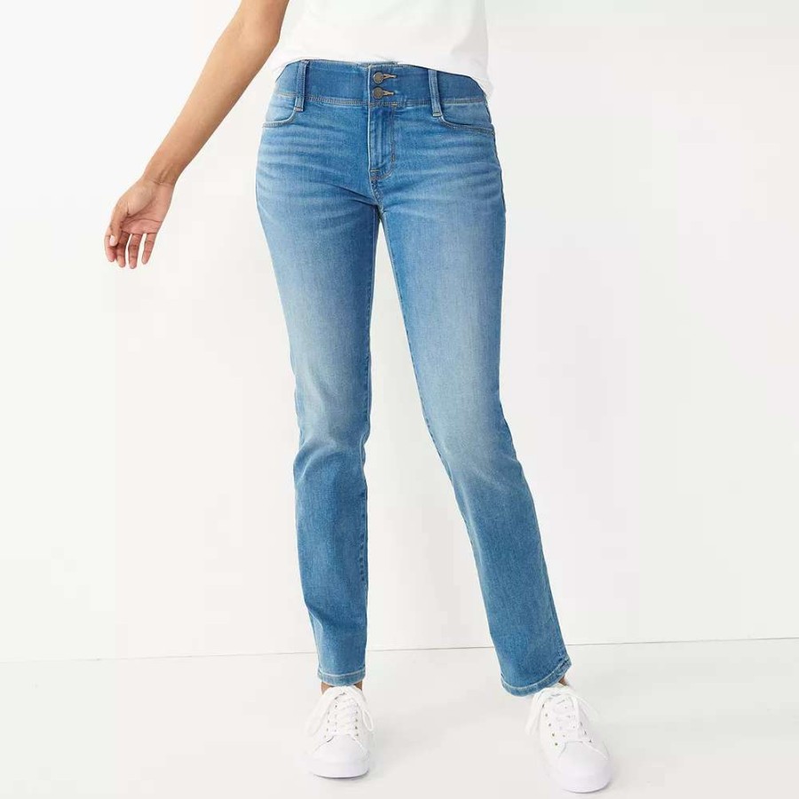 Clothing * | Women'S Nine West Tummy-Control Slim Straight Jeans