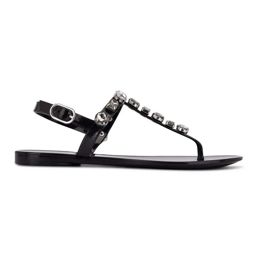 Shoes * | Nine West Juniper Women'S Jelly Sandals Black