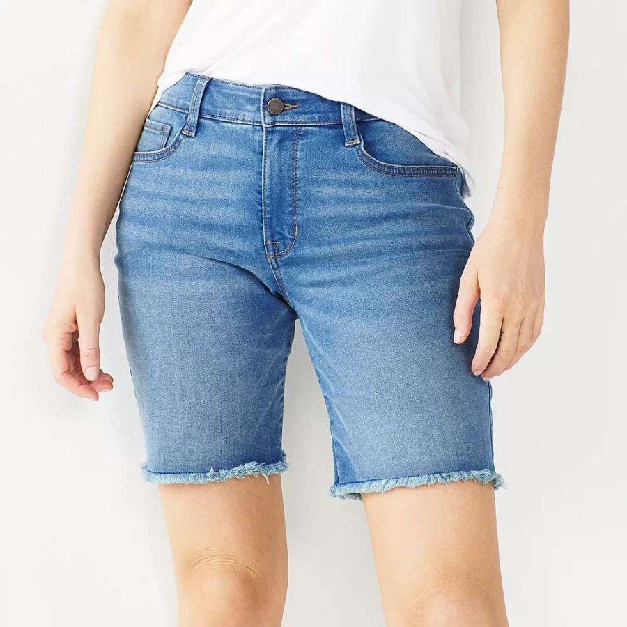 Clothing * | Women'S Nine West Slimming Pocket High-Waisted Bermuda Shorts