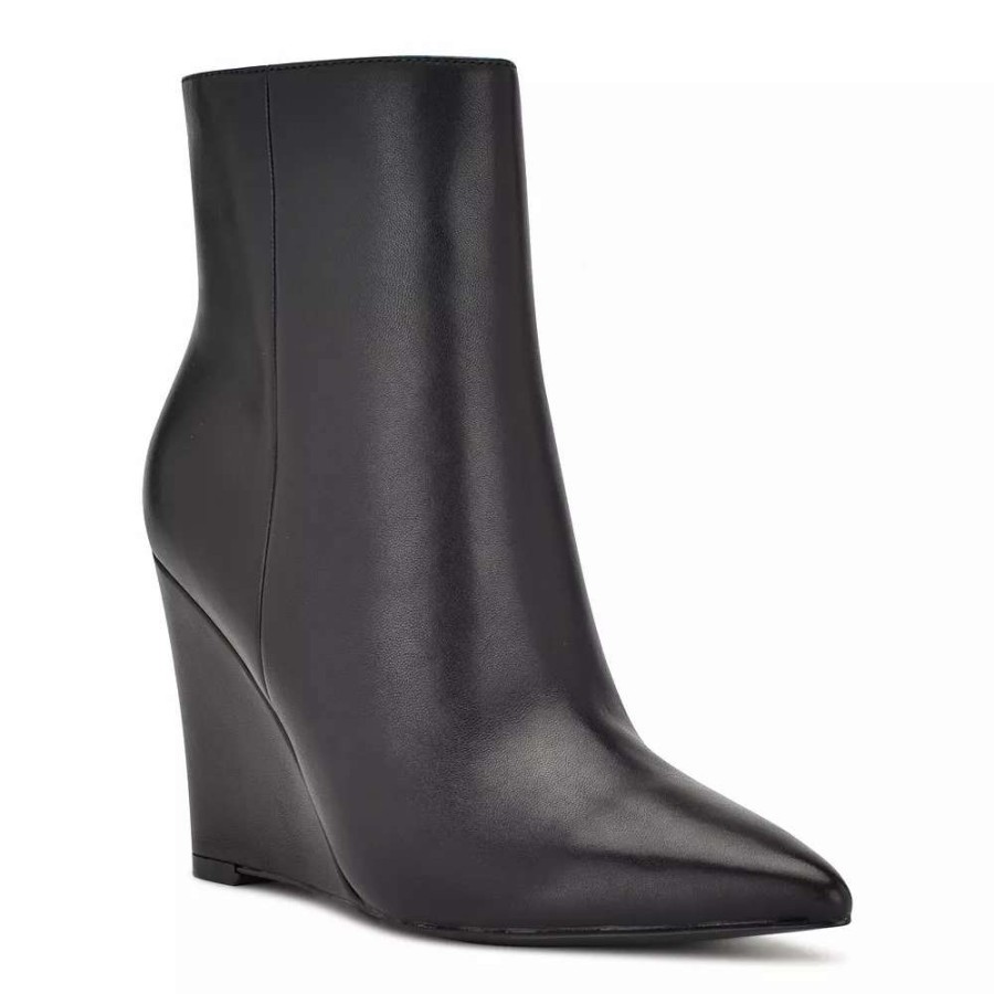 Shoes * | Nine West Paes Women'S Leather Wedge Booties