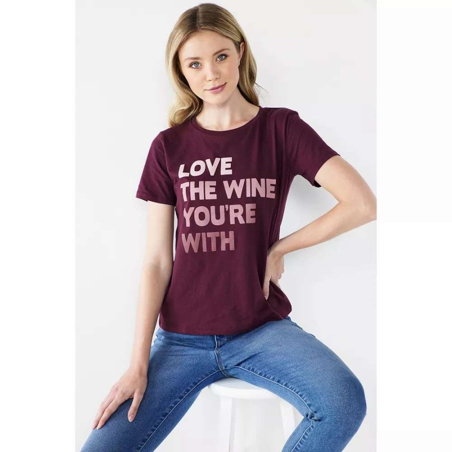 Clothing * | Women'S Nine West Crewneck Graphic Tee