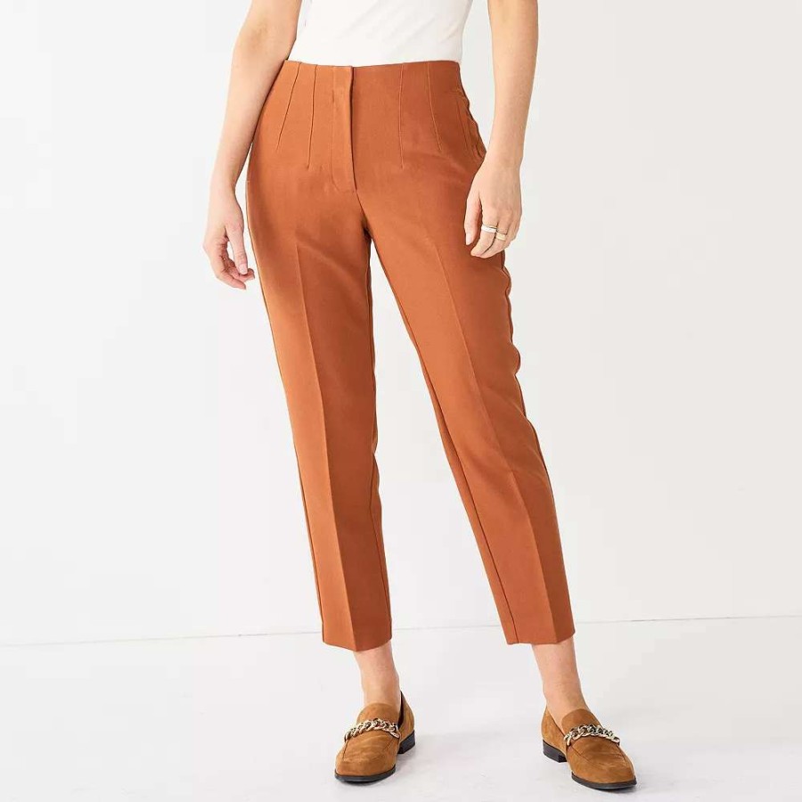 Clothing * | Women'S Nine West High-Waisted Tapered Pants