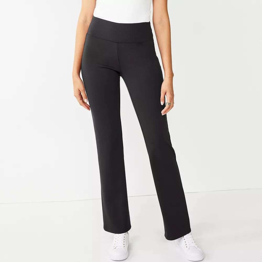 Clothing * | Petite Nine West Mid Rise Tummy Control Ponte Bootcut Pants