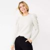 Clothing * | Women'S Nine West Pleat Sleeve Crewneck Top