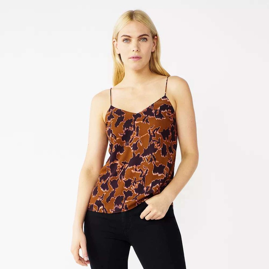 Clothing * | Petite Nine West V-Neck Layering Camisole