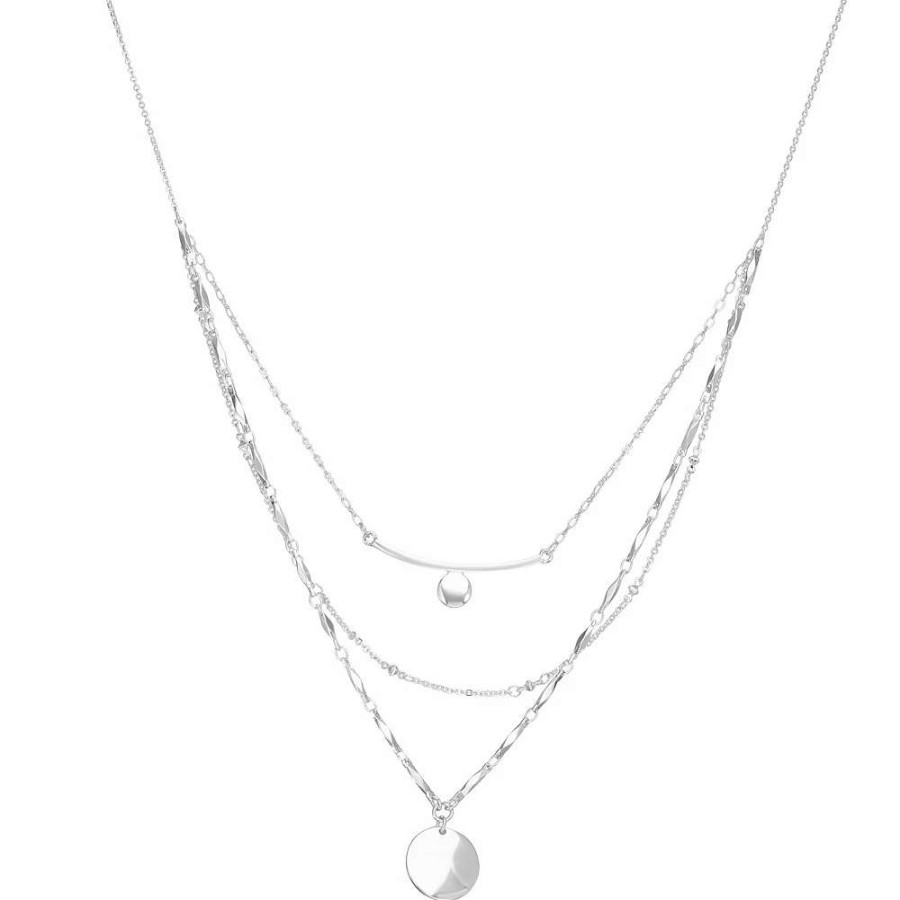 Jewelry * | Nine West Multi-Row Circle Pendant Necklace