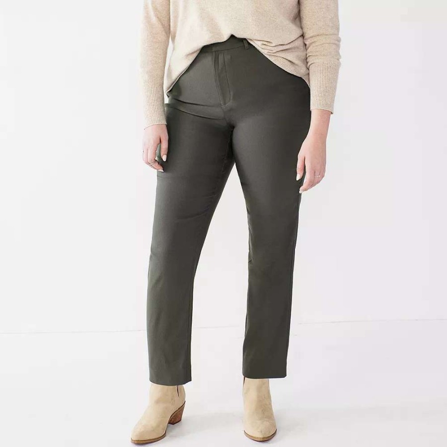 Clothing * | Plus Size Nine West Slim-Cut Ankle Pants