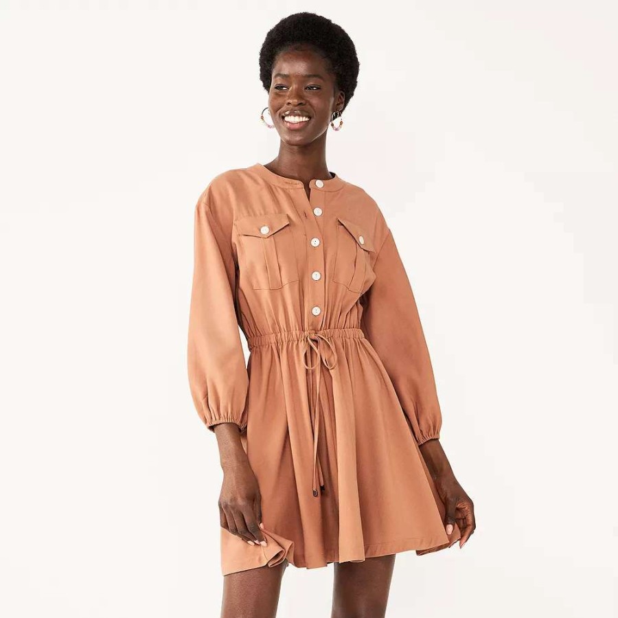 Clothing * | Women'S Nine West Fit & Flare Utility Dress