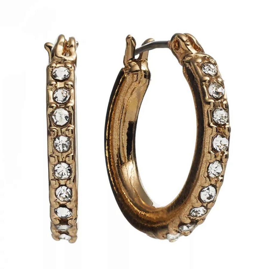 Jewelry * | Nine West Simulated Crystal Mini Hoop Earrings