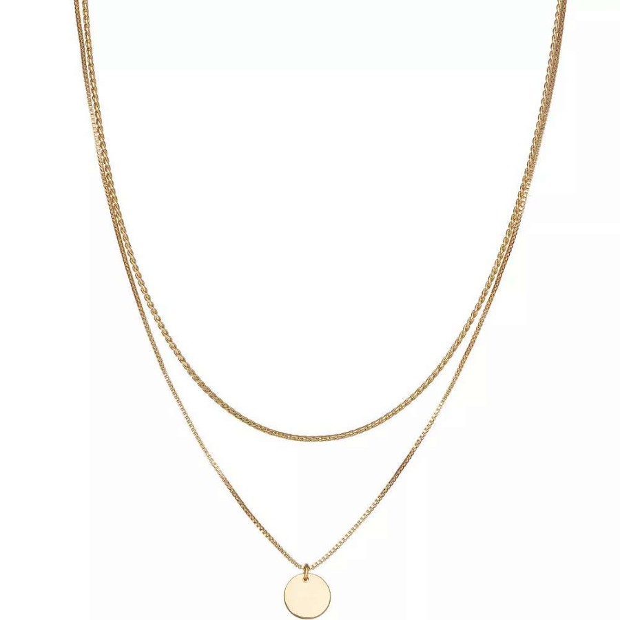 Jewelry * | Nine West Gold Tone Multirow Coin Necklace