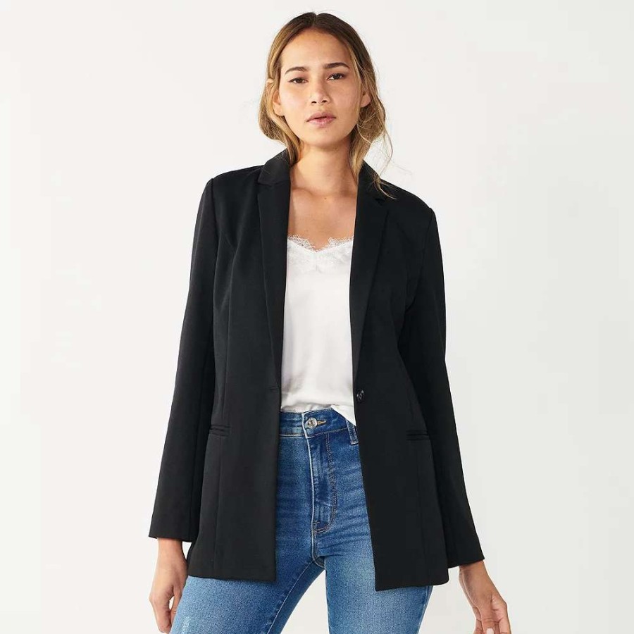 Clothing * | Petite Nine West Relaxed Blazer