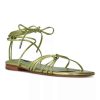 Shoes * | Nine West Minus Women'S Strappy Sandals Metallic Green