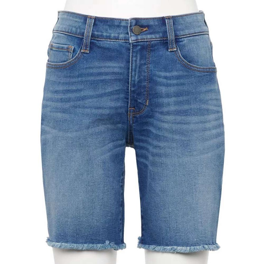 Clothing * | Petite Nine West Slimming Bermuda Jean Shorts