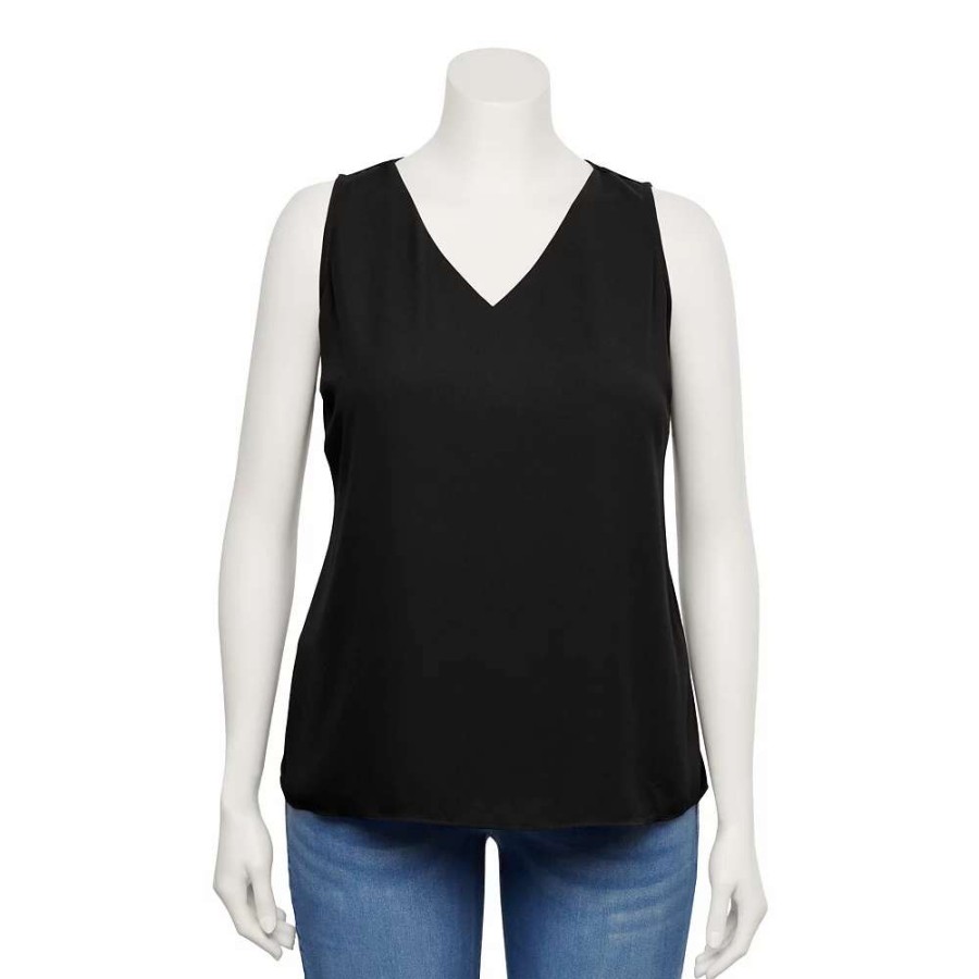 Clothing * | Plus Size Nine West Essential V-Neck Tank