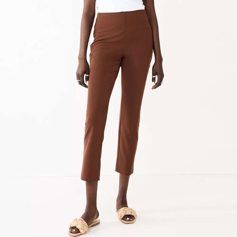 Clothing * | Women'S Nine West Side Zip High-Waisted Skinny Ankle Pants