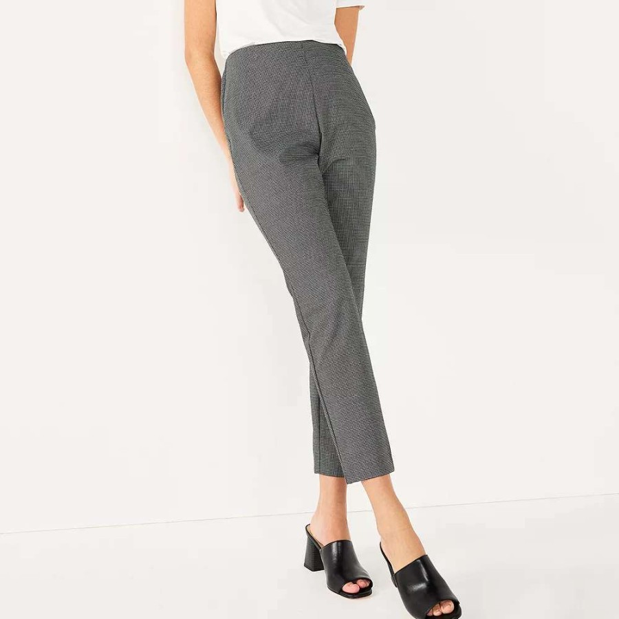 Clothing * | Women'S Nine West Side Zip High-Waisted Skinny Ankle Pants