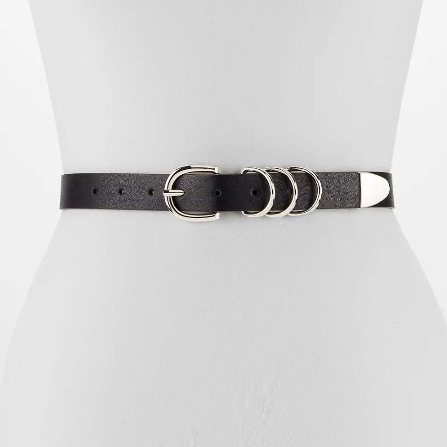 Accessories * | Women'S Nine West Triple D Ring Belt