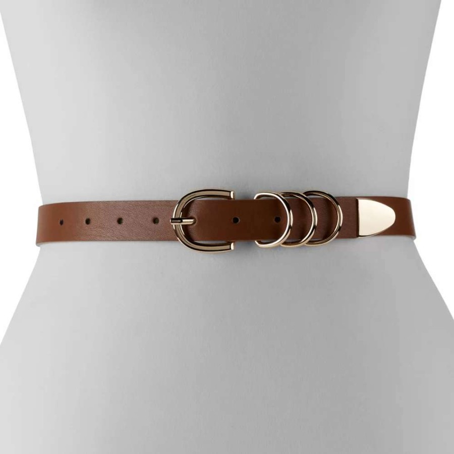 Accessories * | Women'S Nine West Triple D Ring Belt