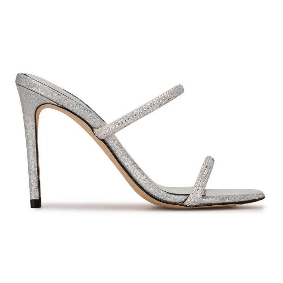 Shoes * | Nine West Zarleen 02 Women'S Dress Sandals Silver