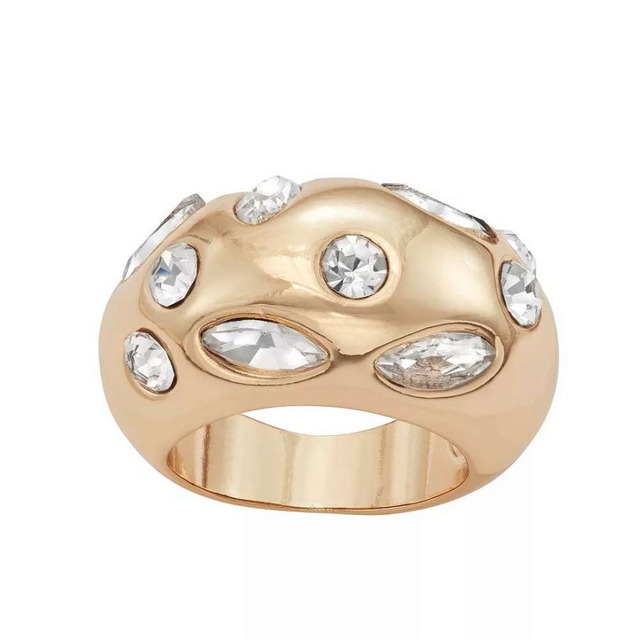 Jewelry * | Nine West Gold Tone Dome Ring