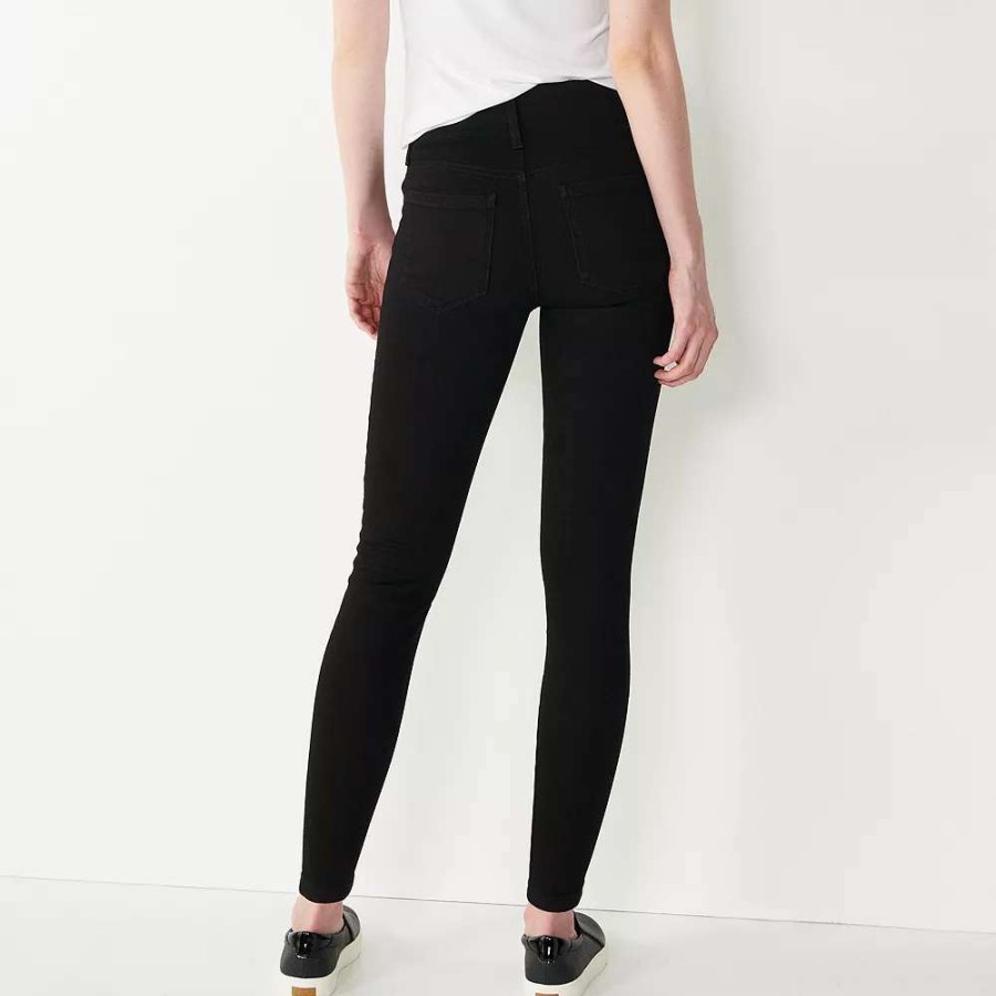 Clothing * | Women'S Nine West Tummy-Control Skinny Jeans Black