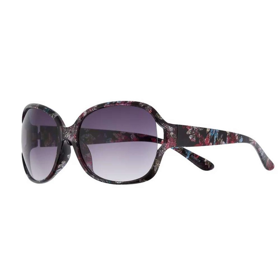 Accessories * | Women'S Nine West 60Mm Floral Frame Square Sunglasses