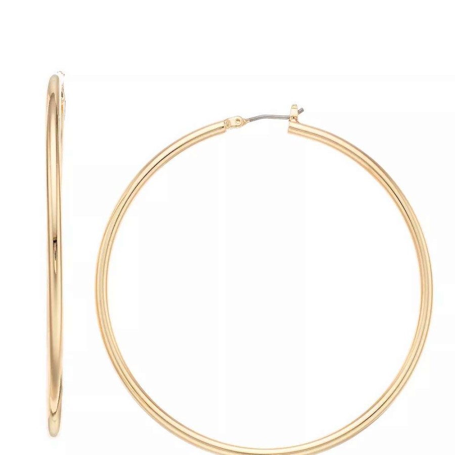 Jewelry * | Nine West Large Hoop Earrings