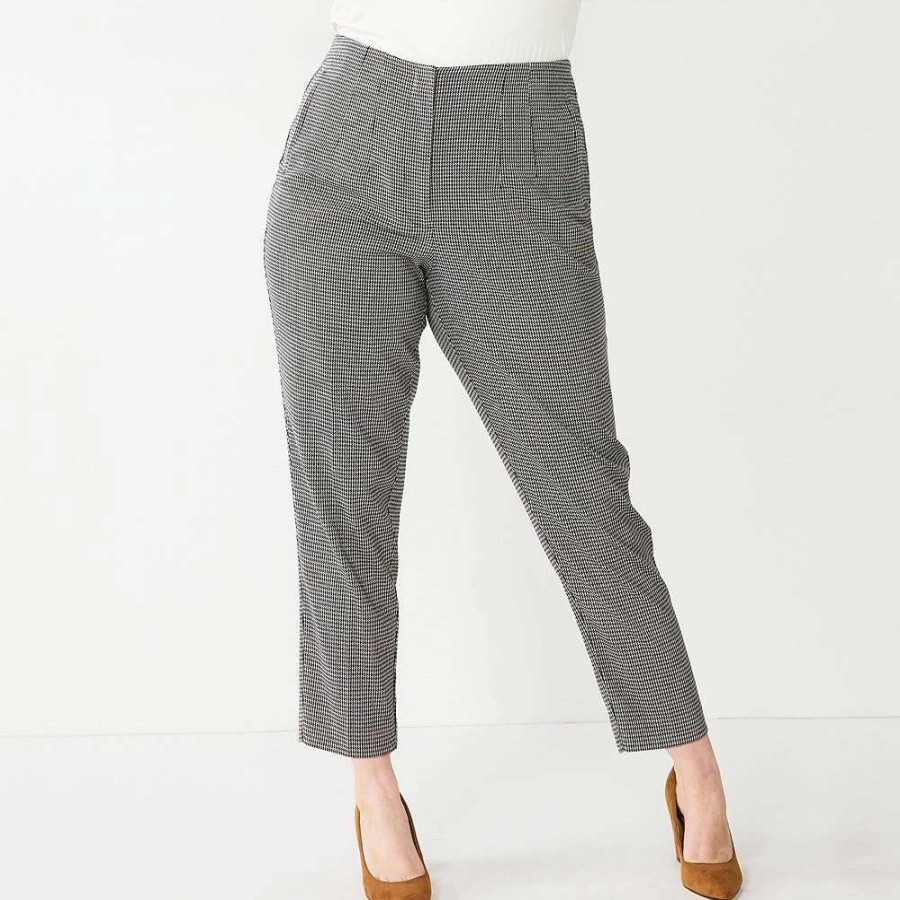 Clothing * | Plus Size Nine West High-Waisted Tapered Pants