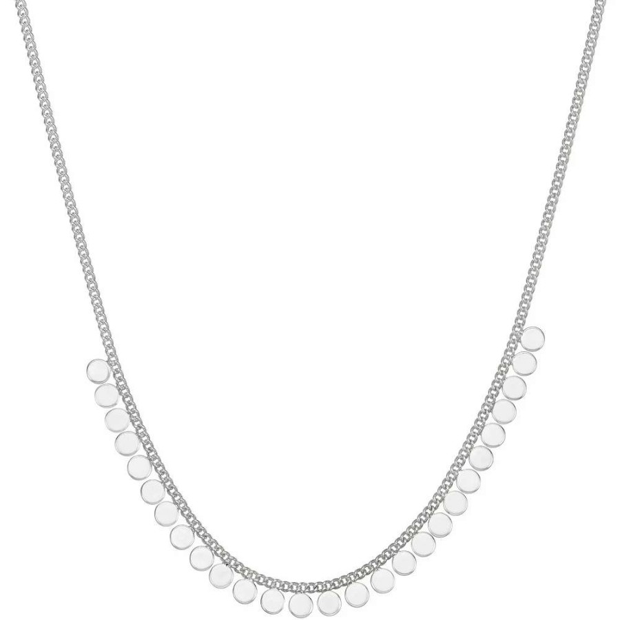 Jewelry * | Nine West Circle Disc Pendants Frontal Necklace